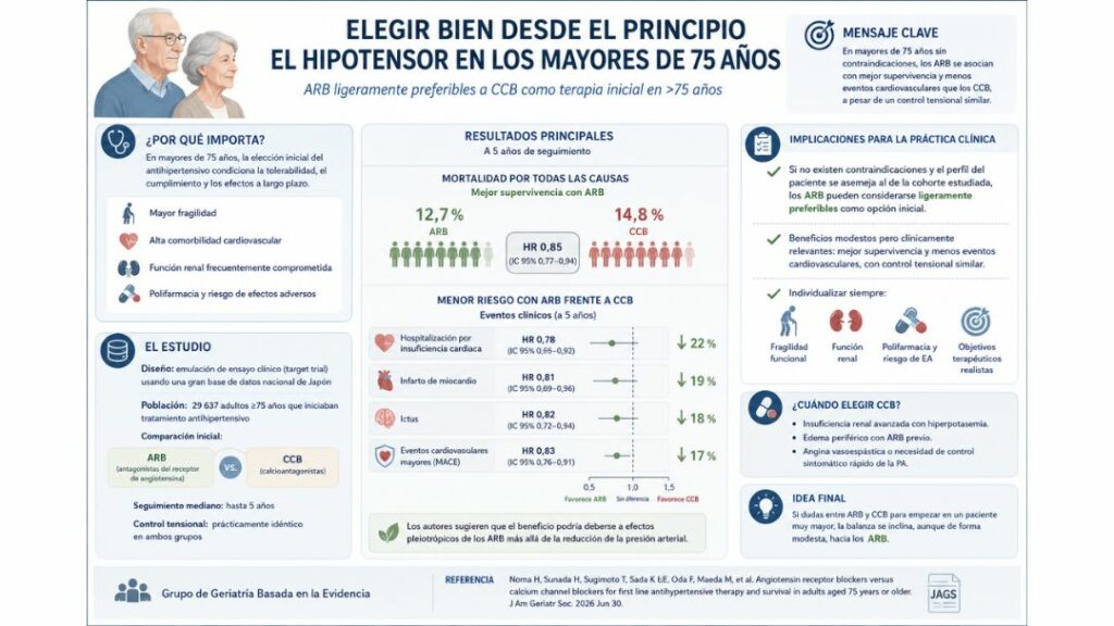 SEMEG ELEGIR BIEN DESDE EL PRINCIPIO EL HIPOTENSOR EN LOS MAYORES DE 75 AÑOS